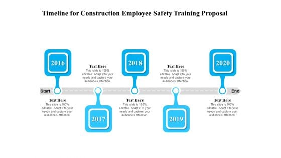 Employee Safety Health Training Program Timeline For Construction Employee Safety Proposal Professional PDF