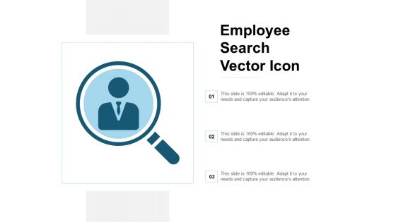 Employee Search Vector Icon Ppt Powerpoint Presentation Model Themes