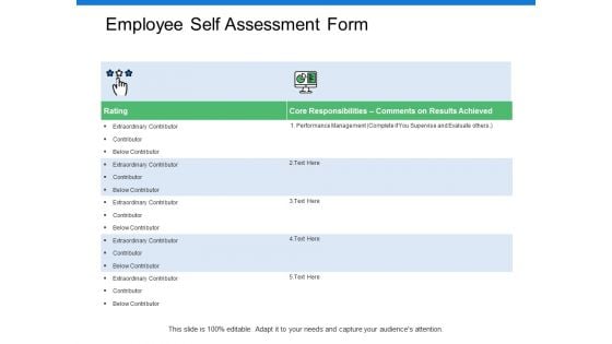 Employee Self Assessment Form Ppt PowerPoint Presentation Slides Gridlines Employee Self Assessment Form Ppt PowerPoint Presentation Slides Gridlines