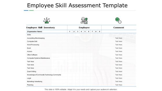 Employee Skill Assessment Template Planning Ppt PowerPoint Presentation Infographics Clipart Images