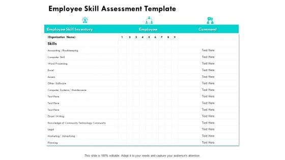 Employee Skill Assessment Template Ppt PowerPoint Presentation Ideas Graphics Design