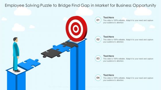 Employee Solving Puzzle To Bridge Find Gap In Market For Business Opportunity Microsoft PDF