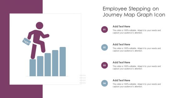 Employee Stepping On Journey Map Graph Icon Ppt Layouts Ideas PDF