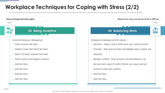 Employee Stress Management Methods Workplace Techniques For Coping With Stress Ideas PDF Slide02