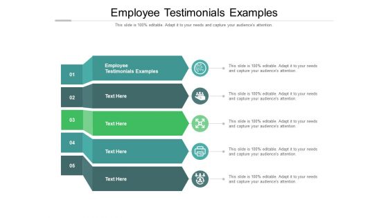 Employee Testimonials Examples Ppt PowerPoint Presentation Professional Deck Cpb Pdf