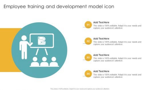 Employee Training And Development Model Icon Structure PDF