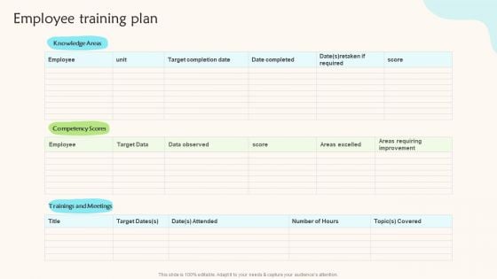 Employee Training Plan Teams Working Towards A Shared Objective Mockup PDF