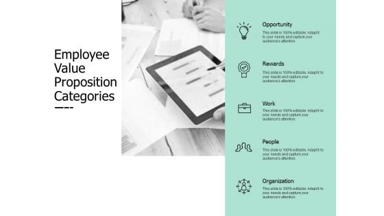 Employee Value Proposition Categories Ppt PowerPoint Presentation Infographic Template Portrait