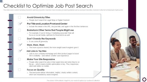 Employee Value Proposition Checklist To Optimize Job Post Search Microsoft PDF