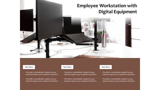 Employee Workstation With Digital Equipment Ppt PowerPoint Presentation Gallery Templates PDF