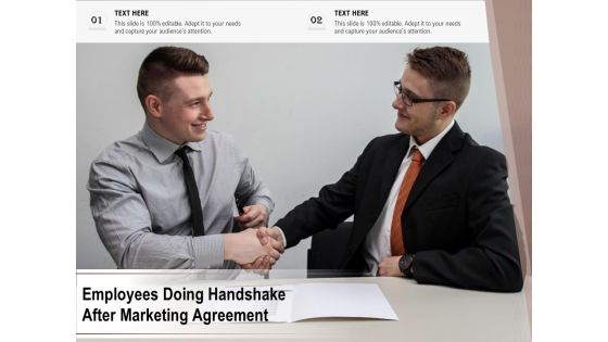 Employees Doing Handshake After Marketing Agreement Ppt PowerPoint Presentation File Design Inspiration PDF