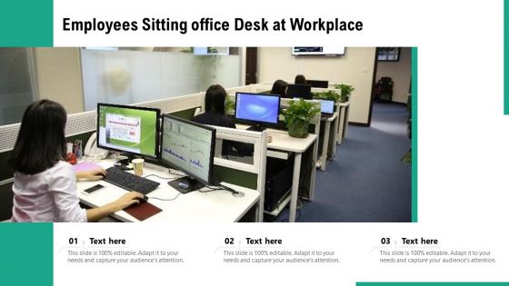 Employees Sitting Office Desk At Workplace Ppt Pictures Design Inspiration PDF