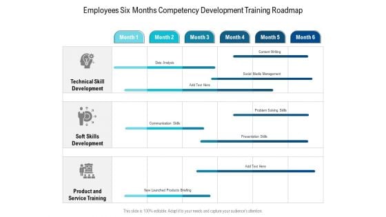 Employees Six Months Competency Development Training Roadmap Background