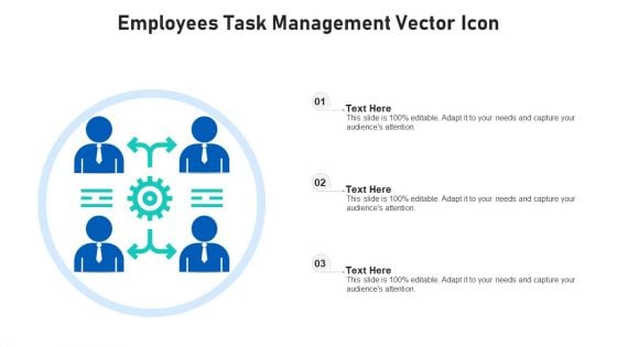 Employees Task Management Vector Icon Ppt Infographics Maker PDF