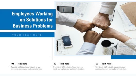 Employees Working On Solutions For Business Problems Ppt PowerPoint Presentation Gallery Layouts PDF