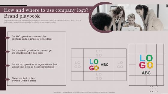 Employer Branding Playbook How And Where To Use Company Logo Brand Playbook Professional PDF