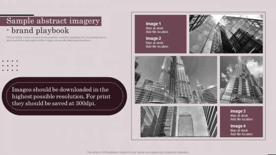 Employer Branding Playbook Sample Abstract Imagery Brand Playbook Sample PDF