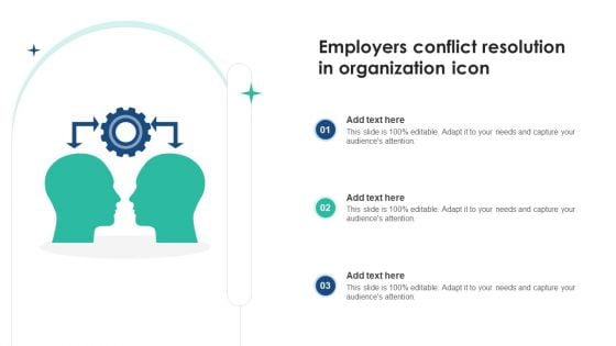 Employers Conflict Resolution In Organization Icon Clipart PDF