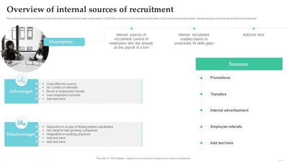 Employing Candidate Using Internal And External Mediums Of Recruitment Overview Of Internal Sources Microsoft PDF