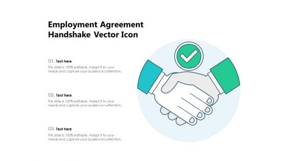 Employment Agreement Handshake Vector Icon Ppt PowerPoint Presentation Icon Slides PDF