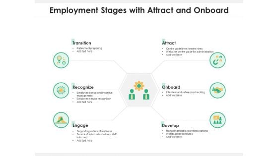 Employment Stages With Attract And Onboard Ppt PowerPoint Presentation Gallery Slide PDF