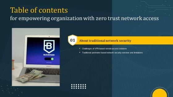 Empowering Organization With Zero Trust Network Access Table Of Contents Themes PDF