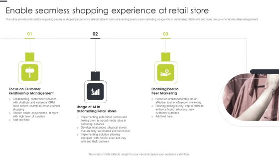 Enable Seamless Shopping Experience At Retail Store Mockup PDF