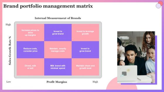 Enabling Brand Portfolio Brand Portfolio Management Matrix Ppt Pictures Mockup PDF