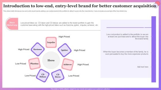 Enabling Brand Portfolio Introduction To Low End Entry Level Brand For Better Customer Designs PDF