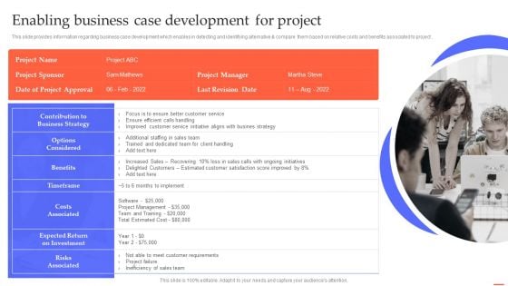 Enabling Business Case Development For Project Efficient Project Administration By Leaders Introduction PDF