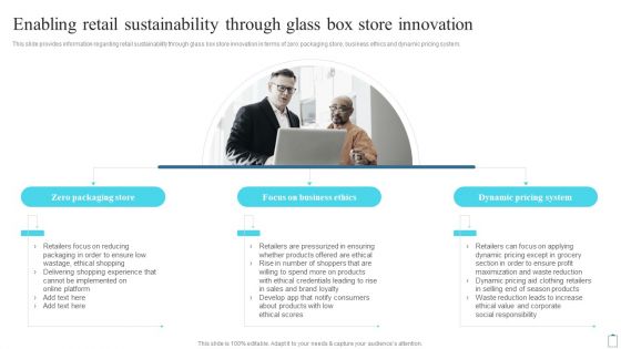 Enabling Retail Sustainability Through Glass Box Store Innovation Customer Engagement Administration Topics PDF