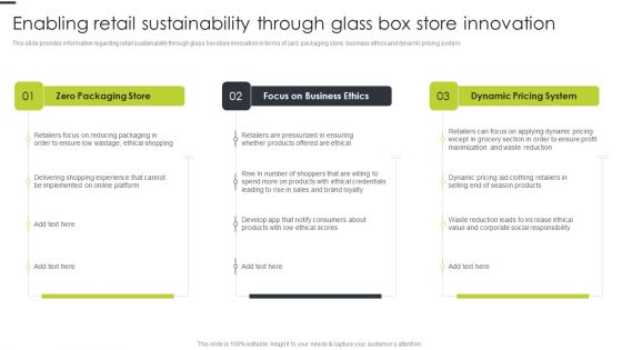 Enabling Retail Sustainability Through Glass Box Store Innovation Structure PDF