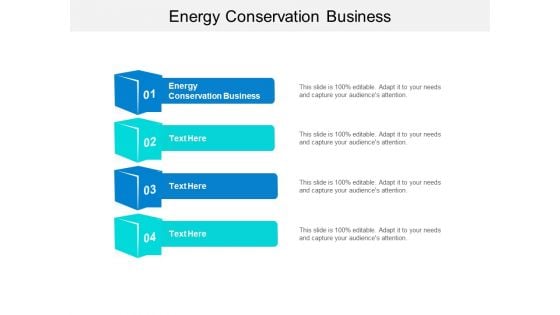 Energy Conservation Business Ppt PowerPoint Presentation Gallery Icons Cpb