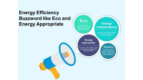 Energy Efficiency Buzzword Like Eco And Energy Appropriate Ppt PowerPoint Presentation File Smartart PDF