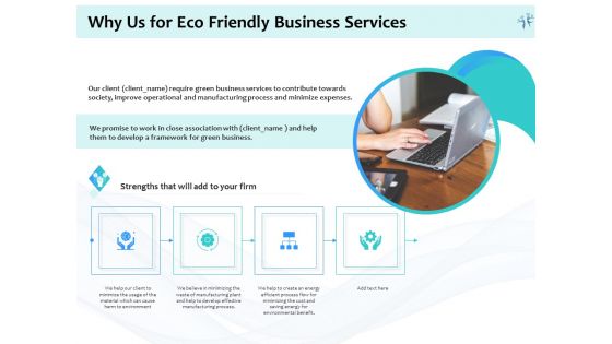 Energy Efficient Corporate Why Us For Eco Friendly Business Services Ppt Summary Graphics PDF