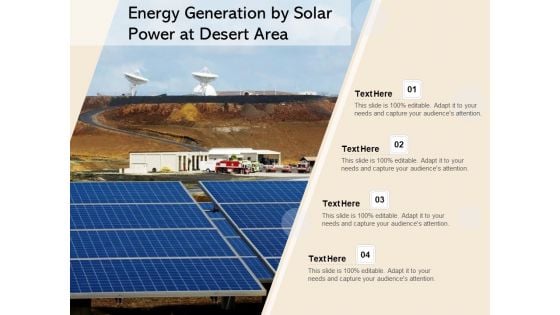 Energy Generation By Solar Power At Desert Area Ppt PowerPoint Presentation Icon Example File PDF