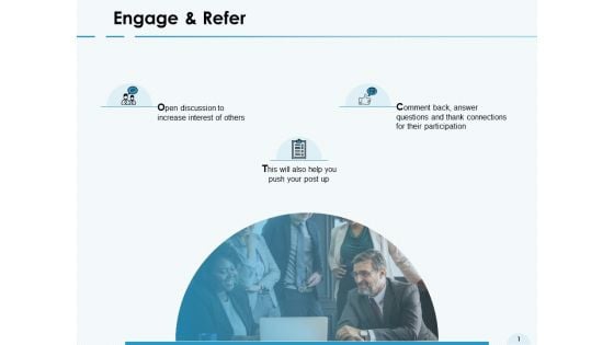 Engage And Refer Circular Ppt PowerPoint Presentation Show Example File