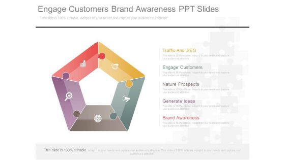 Engage Customers Brand Awareness Ppt Slides