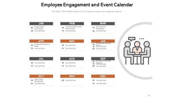 Engagement Calendar For Employee Activities Team Management Ppt PowerPoint Presentation Complete Deck