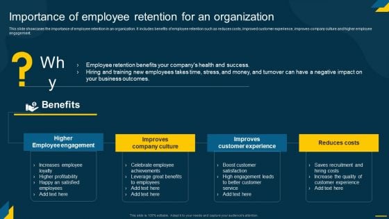 Engaging Employees Strategic Importance Of Employee Retention For An Organization Microsoft PDF
