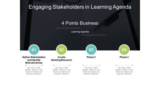 Engaging Stakeholders In Learning Agenda Ppt PowerPoint Presentation Infographic Template Shapes