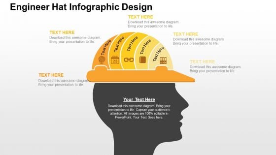 Engineer Hat Infographic Design Powerpoint Templates