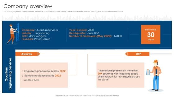 Engineering Consultancy Works Company Profile Company Overview Ideas PDF