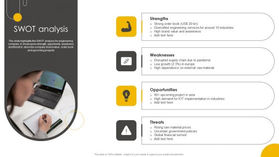 Engineering Enterprise Competitive SWOT Analysis Background PDF