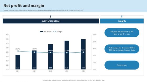 Engineering Services Company Report Net Profit And Margin Ppt PowerPoint Presentation File Aids PDF