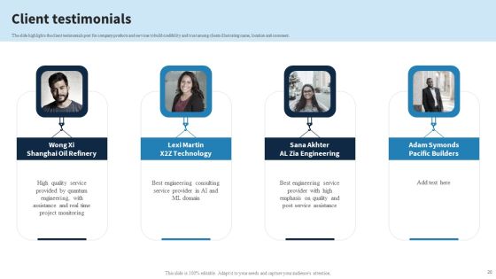 Engineering Services Company Report Ppt PowerPoint Presentation Complete Deck With Slides Slide20