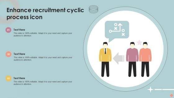 Enhance Recruitment Cyclic Process Icon Background PDF