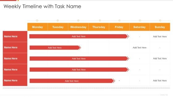 Enhancing B2B Demand Creation And Sales Growth Weekly Timeline With Task Name Rules PDF