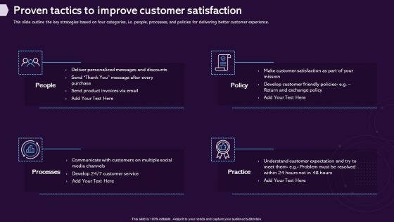 Enhancing CX Strategy Proven Tactics To Improve Customer Satisfaction Topics PDF