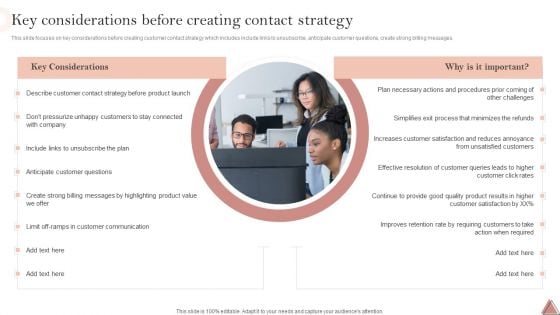 Enhancing Client Engagement Key Considerations Before Creating Contact Strategy Summary PDF